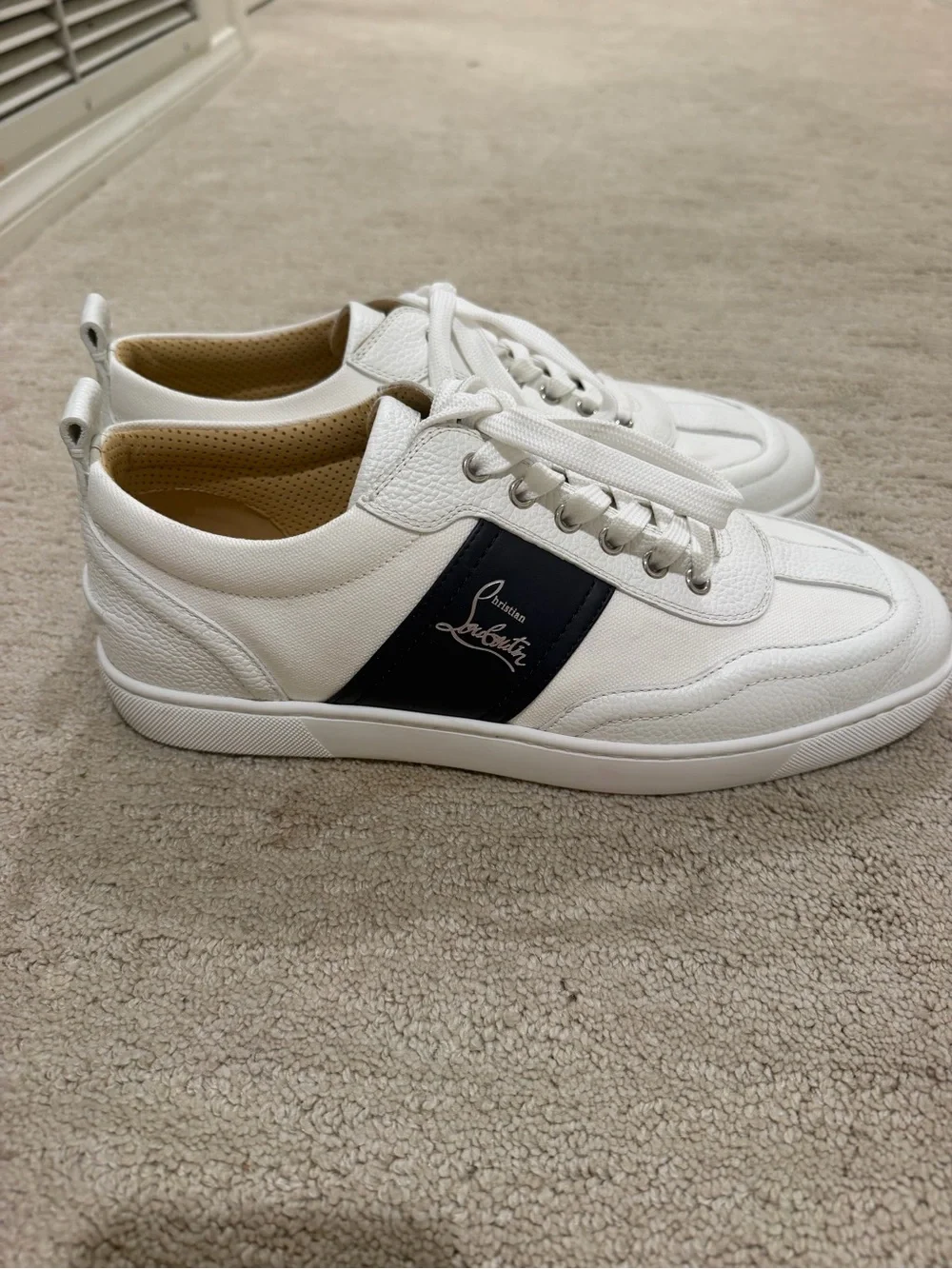 Christian Louboutin Men's Retero Canvas/Leather Low-Top Sneakers Size 45 (12)